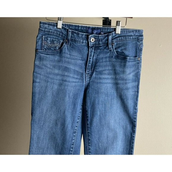 LEVI'S San Francisco Demi Curve Classic RISE Straight Leg Blue Jeans Size 10/30 - Picture 2 of 7
